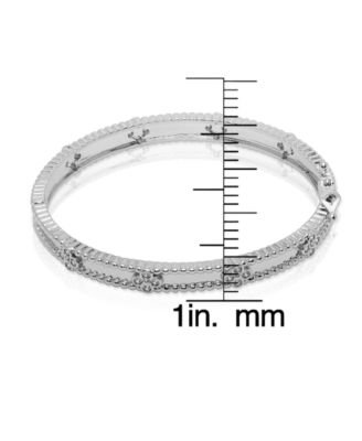 Cubic Zirconia (1.92 ct. t.w.) Clover Bangle
