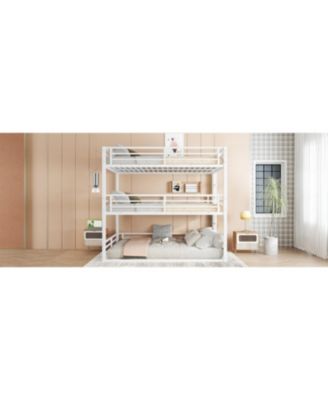 Queen Triple Bunk Bed, Metal