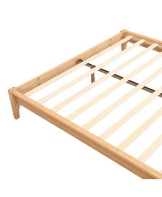Bamboo Platform Bed Frame - Wood Slat Support