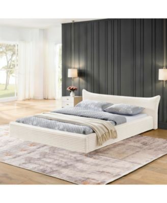  Queen Upholstered Platform Bed Frame - Beige