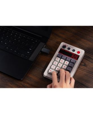 Retro 18 Wireless Mechanical Number Keypad and Calculator for Windows and Android - Fami Edition