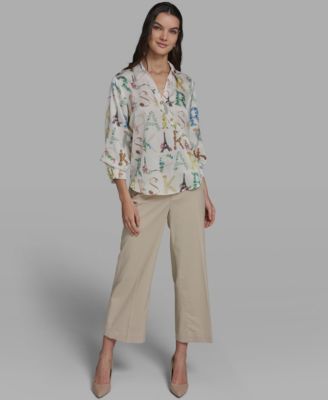 Women's Printed 3/4-Sleeve Top