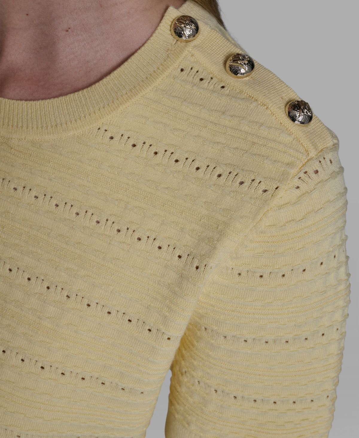 Karl Lagerfeld Paris Women's Solid Crewneck Sweater