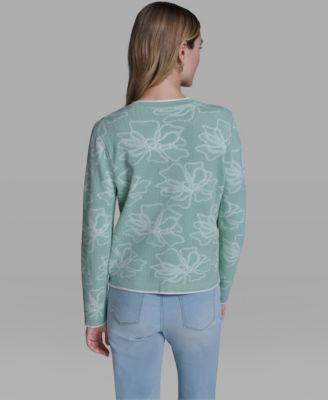 Women's Flower Embroidered Cardigan Sweater