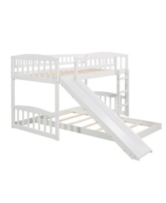 Twin Over Twin Bunk Bed with Slide and Ladder