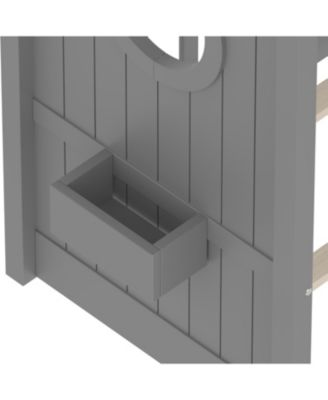 Floor House Bed Toddler Kids Montessori Bed w/ Shelf & Roof.