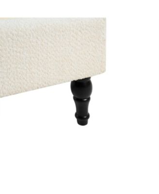 Queen Bed Frame, 55.5" Upholstered Headboard, Boucle Fabric