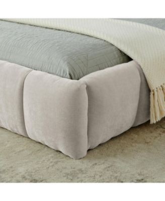  California King Upholstered Platform Bed Frame - Beige