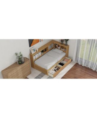 Twin Wood Daybed with Storage & USB