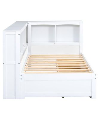 Twin Wood Daybed with Storage & USB