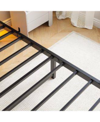 Streamdale Twin Bed Frame with Headboard, USB Charging, LED