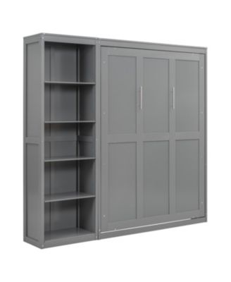 Streamdale Full Size Murphy Bed Wall Bed with Shelves