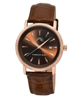 Men's Veritas 2 Genuine Leather Band Watch 1362GVEL