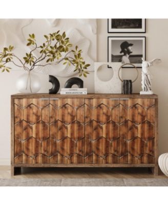 Farmhouse Accent Cabinet with 4 Doors