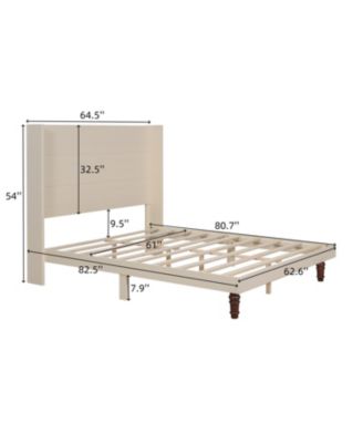 Elegant High Headboard Queen Bed