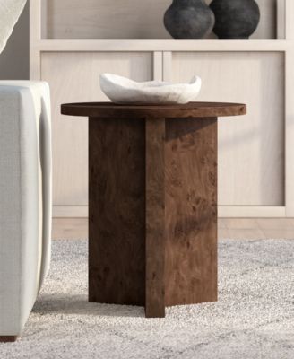 Anders 20" Wide Burled Side Table