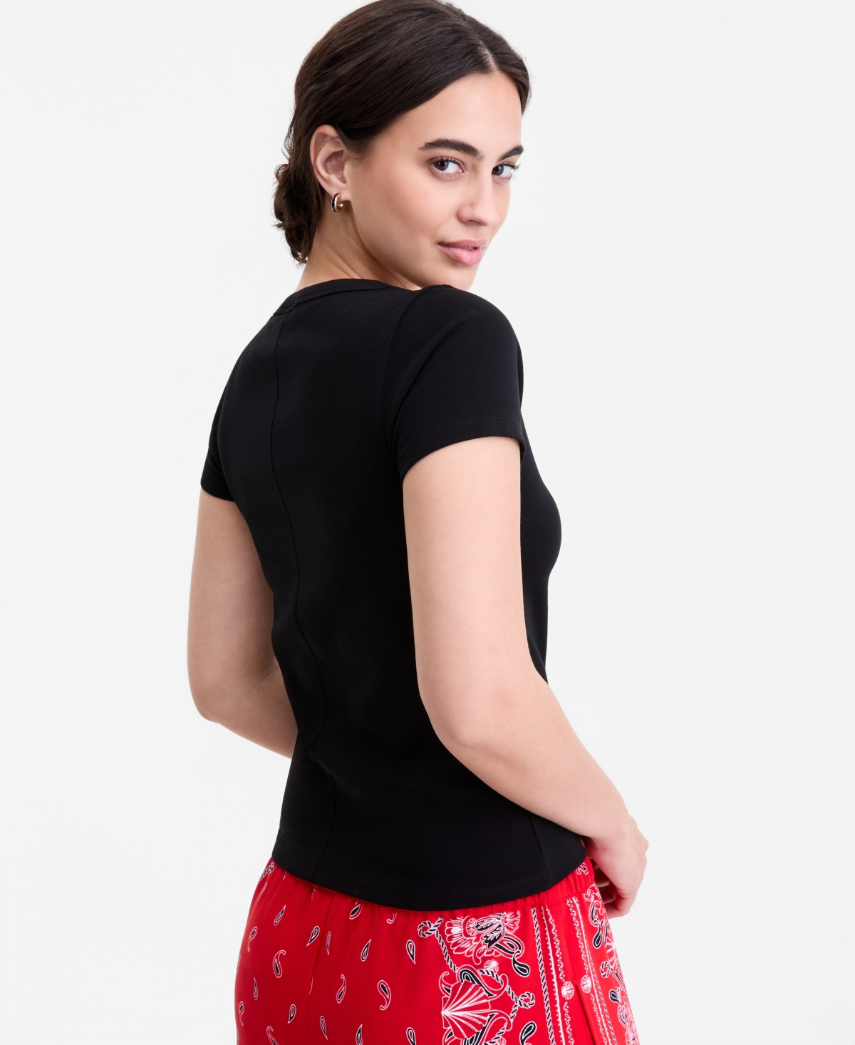 On 34th Women's Scoop-Neck Layering T-Shirt, Macy's Exclusive