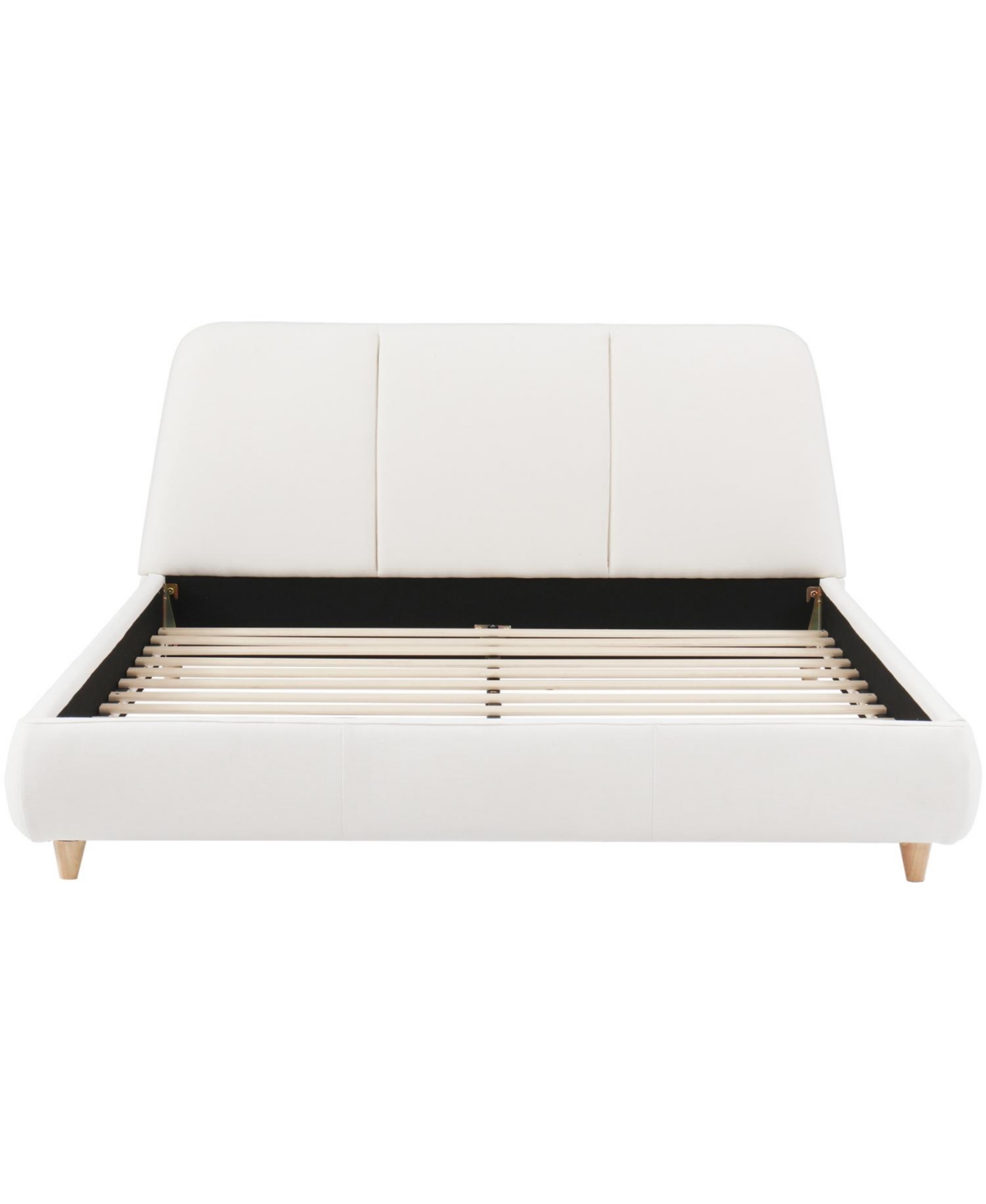 Streamdale Furniture White Upholstered Bed Frame