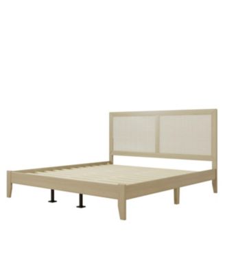 Solid Wood Platform King Bed With
