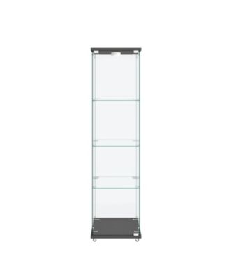 LED Glass Display Cabinet - Black