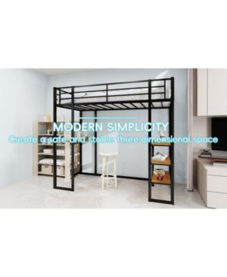+ Multi-Piece Set + Iron + L-Shaped Desk & Stairs + Bed