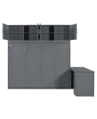 Queen Murphy Bed with Desk & Storage