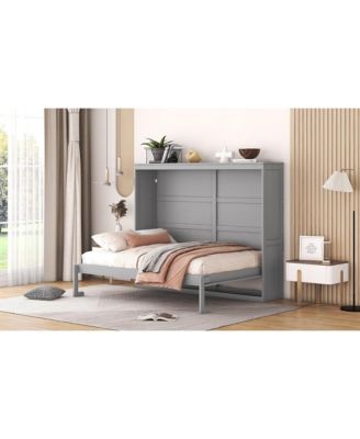  Full Size Murphy Bed Wall Bed, Gray