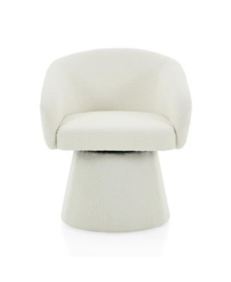 Modern 360 Swivel Boucle Accent Chair