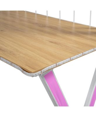 Metal Loft Bed with Work Station, Wardrobe & Storage Staircase, White