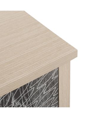 Streamdale Carved 2-Door Storage Cabinet with Adjustable Shelf