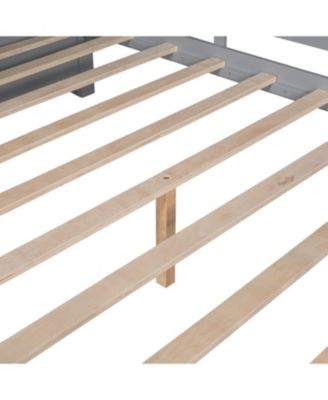 Wooden Full Size House Bed with Drawers & Shelf