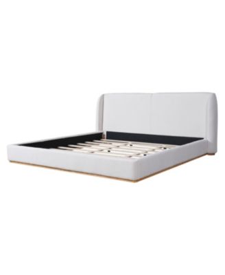 King Size Bed Frame, Boucle Wingback Headboard