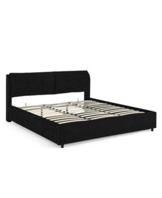 Chenille Hydraulic Storage Bed