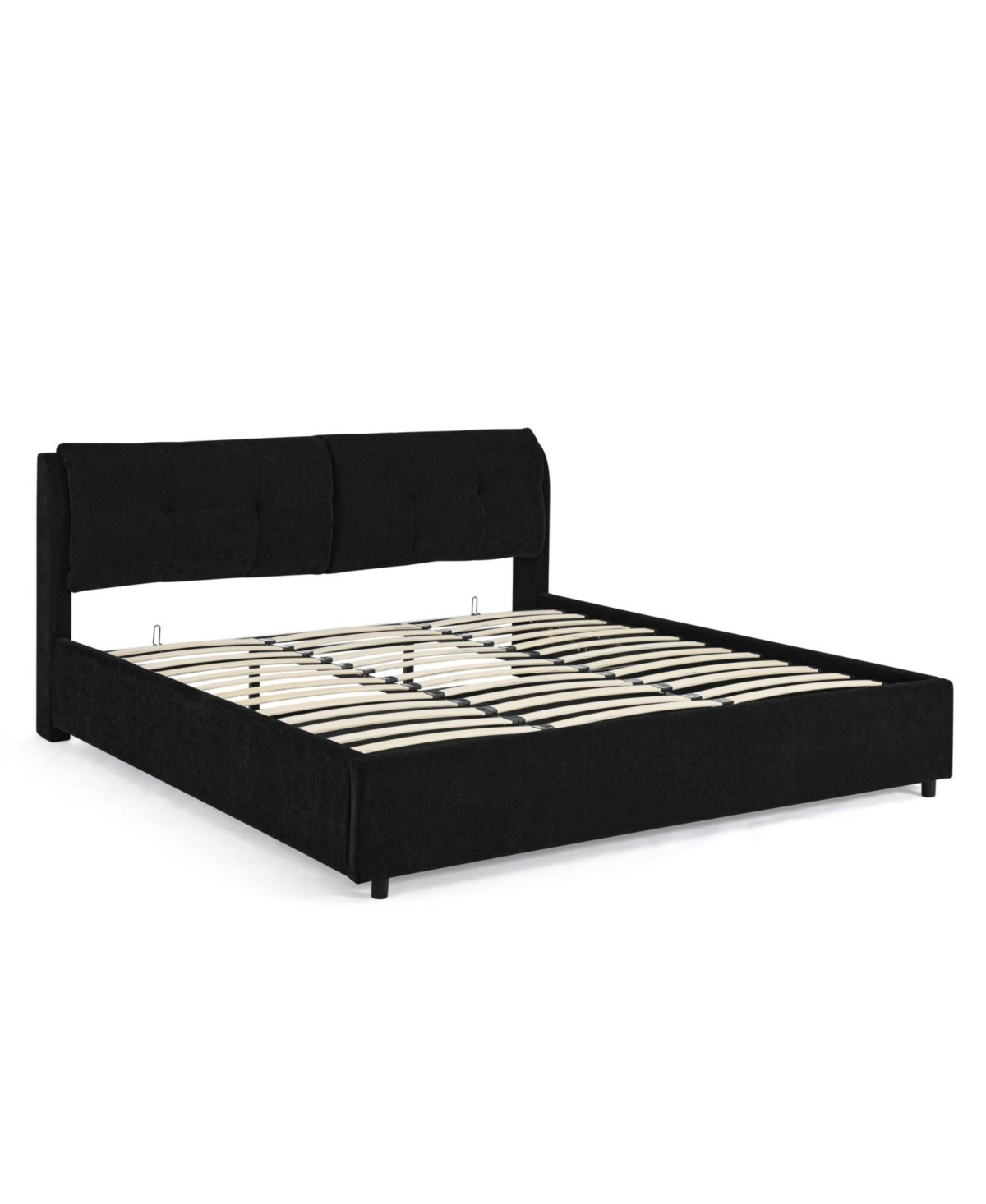Streamdale Furniture Chenille Hydraulic Storage Bed