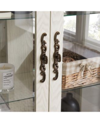 Streamdale Lighted Glass Curio Cabinet - 2-Door Display, Adjustable Shelves