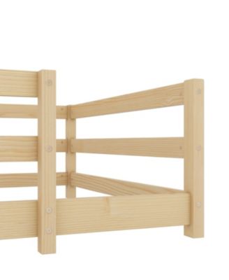 Floor Bed Montessori with Fence - Natural