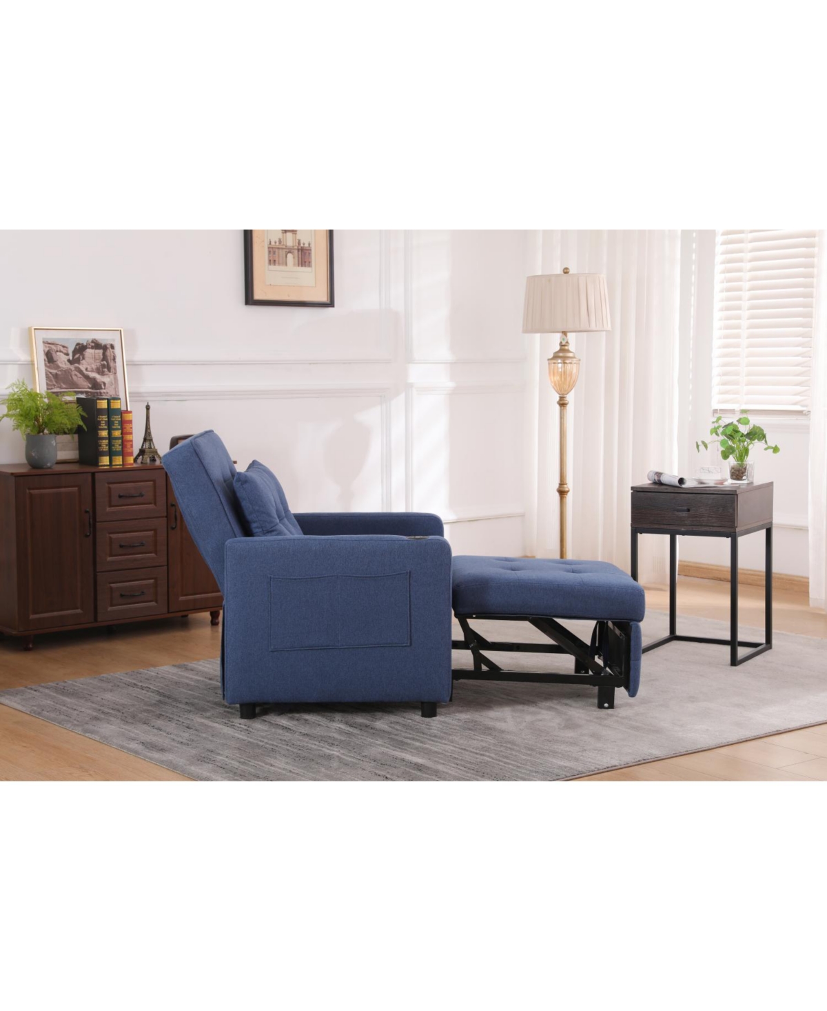 Streamdale Furniture 3-in-1 Convertible Sleeper Chair Bed - Linen