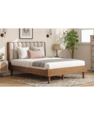 Queen Wood Bed Piano Key Headboard