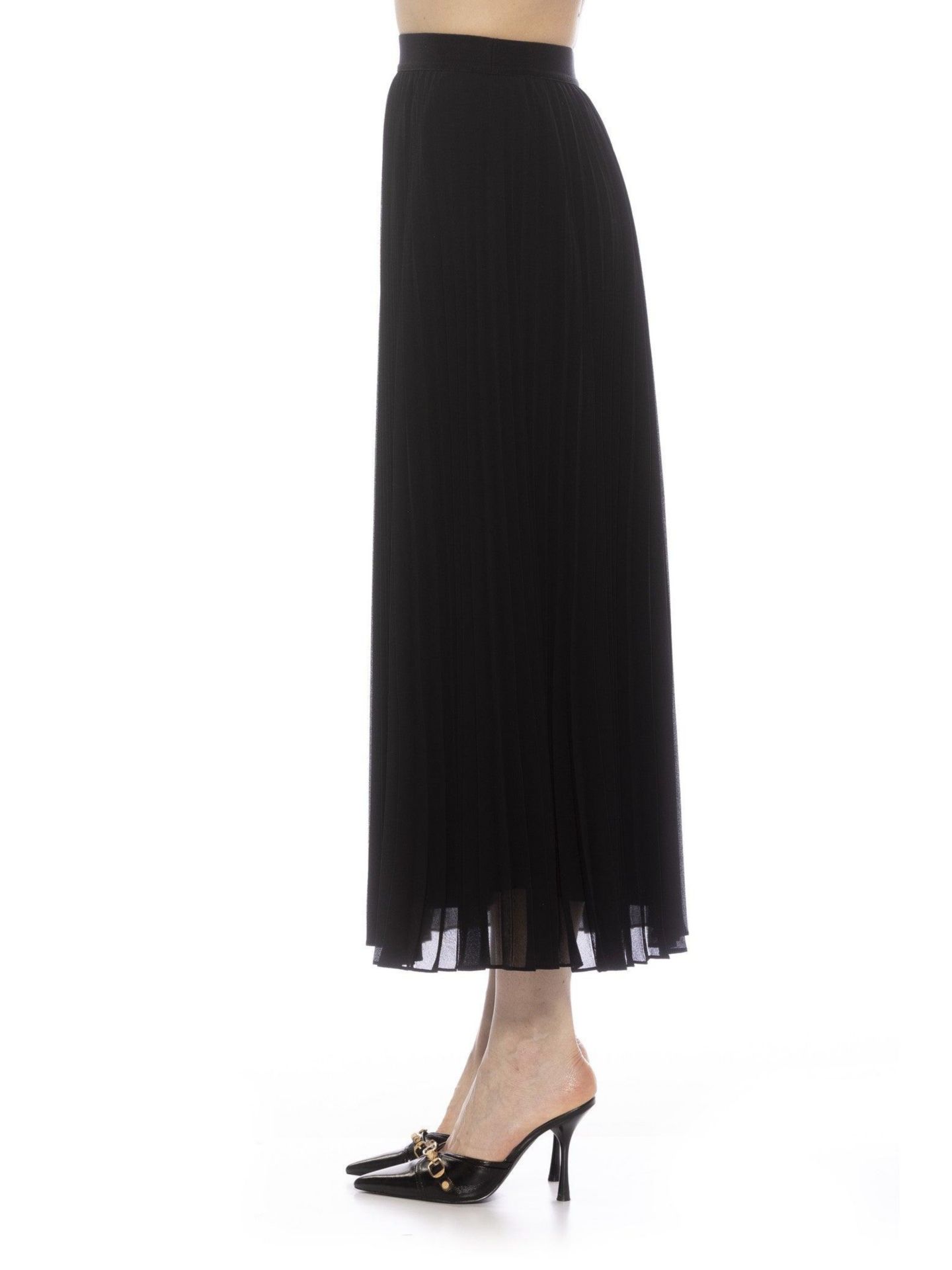 Женская юбка Alexia Admor Kesia Midi Pleated, цвет: Чёрный — фото 2