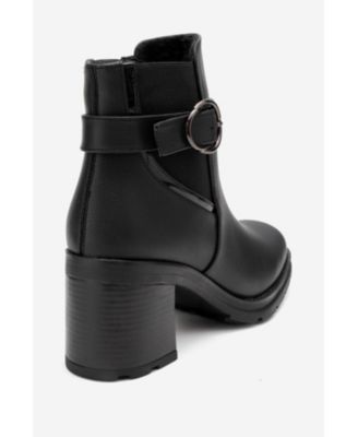 Women's Heile Buckle Block Heel Boot