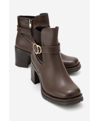 Women's Heile Buckle Block Heel Boot