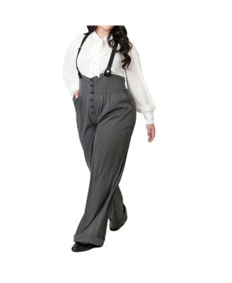 Women's Plus Size Thelma High Waist Suspender Pants