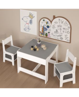  Kids 3-in-1 Activity Table & Chair Set with Storage