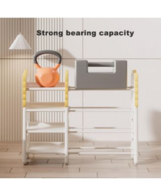 Kids Bookshelf & Toy Storage Organizer - 4-Tier with 8 Bins