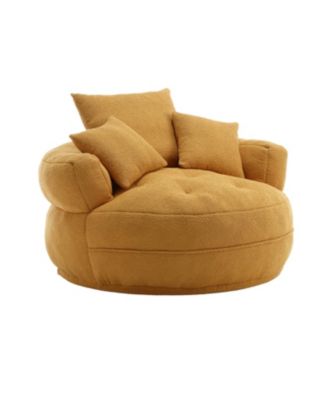 Chenille Sleeper Sofa Chair - Modern Fluffy Lounge Seat