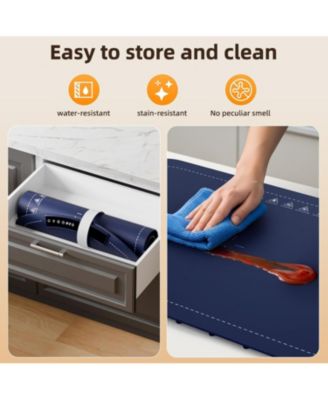 7-Temp Food Warming Mat, 250W Low Energy Consumption (104&deg;F-212&deg;F), 5H Timer & Child Lock, Ultra-Thin Roll-Up Buffet Hot Plate