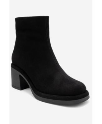 Forever & Always Women's Shoes Junae Leather Block Heel Boot (Women)