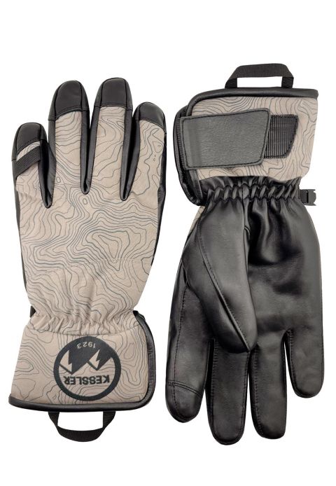 Женские перчатки KESSLER Waterproof Ergo Grip Leather Palm Snow Gloves "Aspen", цвет: Коричневый