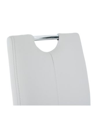 Faux Leather Padded Dining Chairs Set Of 2