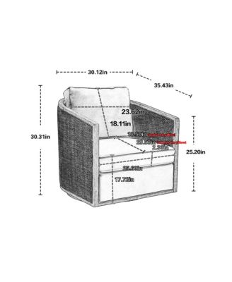 Swivel Barrel Accent Chair, 360